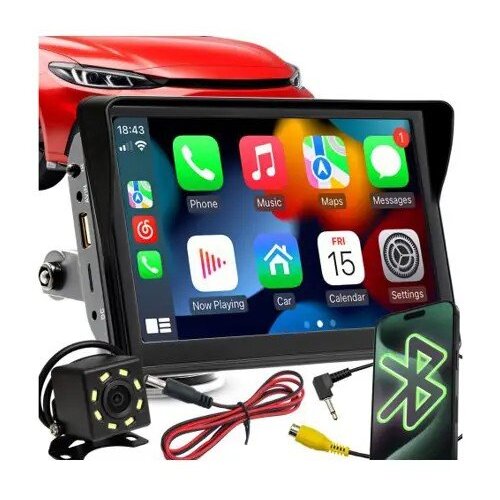  Retoo ER1081 Avto Multimedijska Postaja &amp;ndash; 7&amp;quot; Touch, Apple CarPlay, Android Auto, Bluetooth + HD Kamera za Vožnjo Nazaj Slike