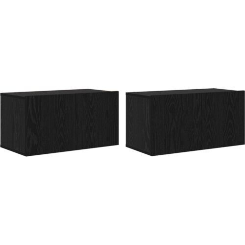 vidaXL Set TV komoda 4 pcs Crni hrast Srednja 30 x 60 x 30.5 cm Cijene