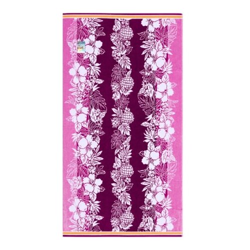 Dekordom Plažni pe&amp;scaron;kir beach master - 97x175 - lilac pineapple/flower ( 044068 ) Slike