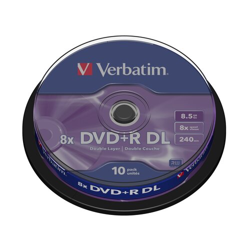 Verbatim DVD+R Disk 8,5 GB, 8x,dual layer Disk &amp;quot;Double Layer&amp;quot;, 10kom Slike