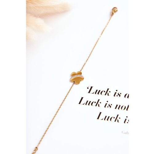 Kesi Bracelet On A Thin Chain With A Large Flower Gold Slike