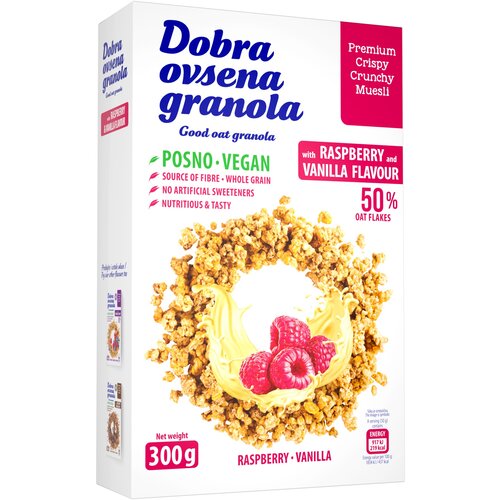 Dobra Ovsena Granola Musli malina i vanila, 300g Slike