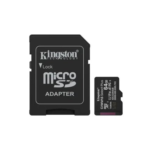 Kingston Micro SD Card 64GB + SD adapter SDCS3/64GB class 10 Cene