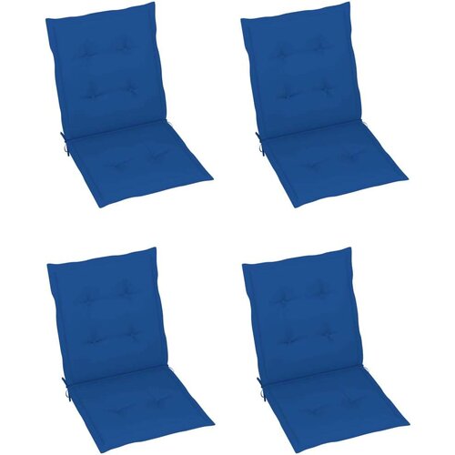  Jastuci za vrtne stolice 4 kom plavi 100 x 50 x 3 cm od tkanine Slike