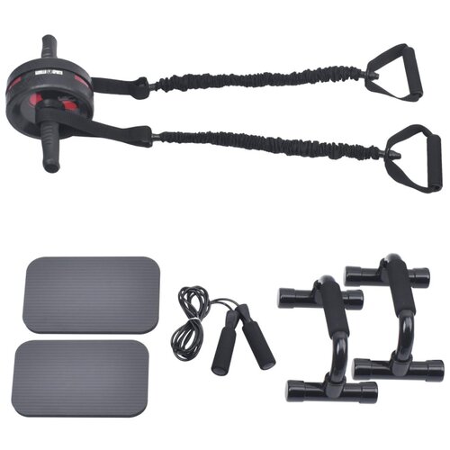 Gorilla Sports Set - Roler za trbušnjake, sklekeri, trake i vijača ( 101312-00019-0001 ) Slike
