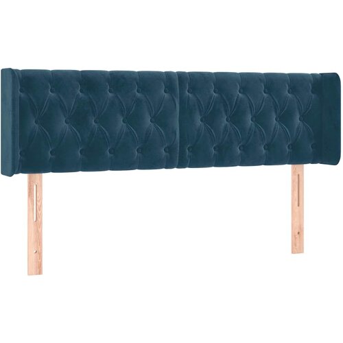  Uzglavlje s u&amp;scaron;ima tamnoplavo 163x16x78/88 cm bar&amp;scaron;unasto Slike
