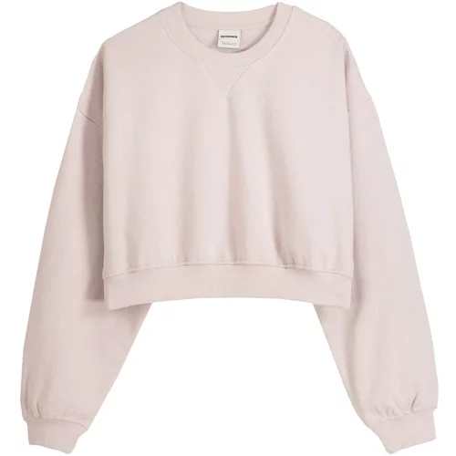 Bershka Sweater majica sivkasto ljubičasta (mauve)