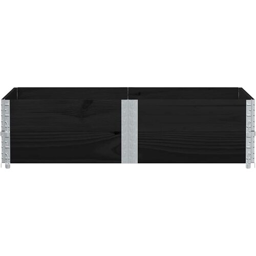  Vrtna sadilica crna 150x100 cm od masivne borovine Slike