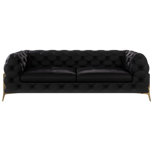 Ropez Crna bar&amp;scaron;unasti sofa 225 cm Chelsea Bis &amp;ndash; Slike
