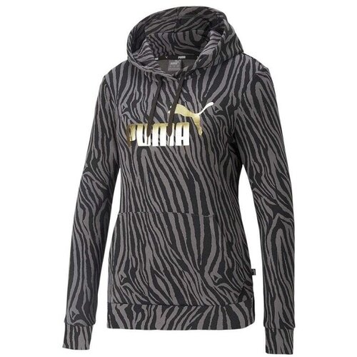 Puma Puloverji ESS TIGER AOP HOODIE Siva Cene
