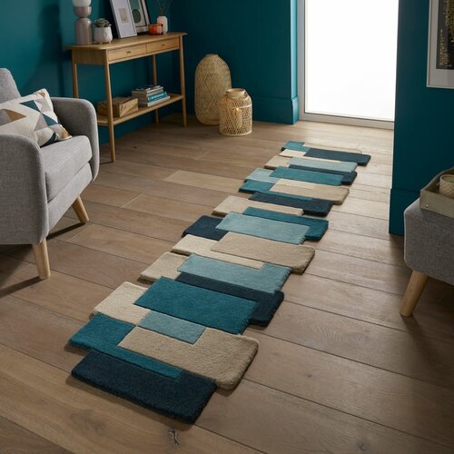 Flair Rugs moder/bež volnen tekač 66x300 cm collage &amp;ndash; Slike