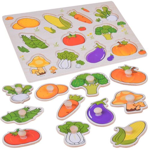  Drvene puzzle povrće 11 elemenata Cene