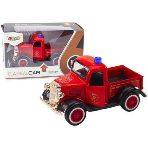 CLASSIC FIRE Truck 1:36 Drive Lights Sounds Red Cene