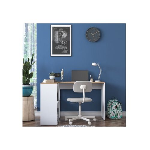  Radni sto 120x74,8x50cm Hrast-Bijela Slike