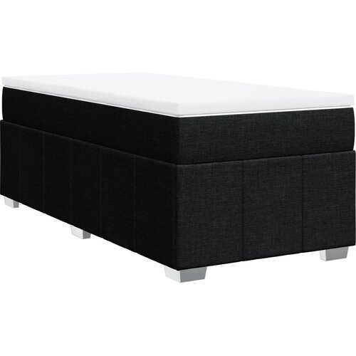 Maison Chic Box spring postelja - Vzmetna postelja z vzmetnico črn 90x190 cm blago SL17665, (21883586) Slike
