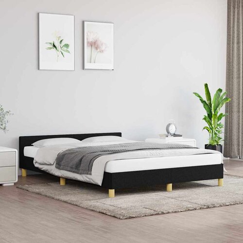  Okvir za krevet bez madraca crni 140 x 190 cm od tkanine Cijene