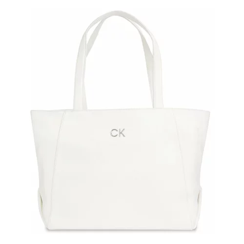 Calvin Klein Ročna torba Ck Daily Shopper Medium Pebble K60K611766 Bela