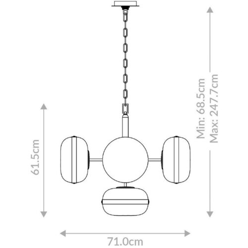 Elstead Lighting VISEČA NIHALNA SVETILKA Eurofase 71/68,5 cm 40 W E27 Slike