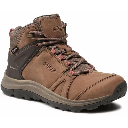 Keen Trekking čevlji Terradora II Leather Mid Wp 1023728 Brindle/Redwood