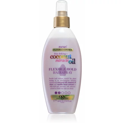 OGX Coconut Miracle Oil lak za kosu s blagim učvršćivanjem bez aerosola 177 ml