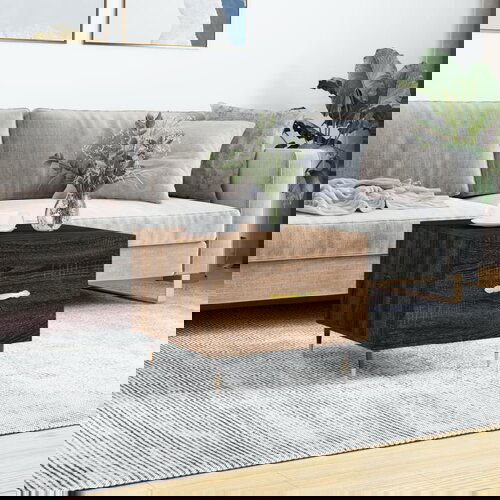 VidaXL Stolić za kavu smeđa boja hrasta 50x50x40 cm konstruirano drvo Slike
