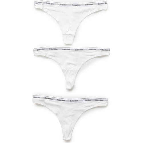 Calvin Klein Jeans Hlačke 3 PACK (LOW-RISE) 000QD5209E Bela Cene