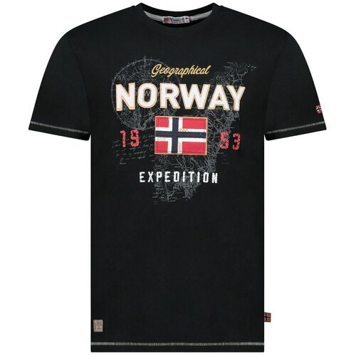 Geographical Norway Mu&amp;scaron;ka majica kratkih rukava Juitre Db Men 254, Crna Slike