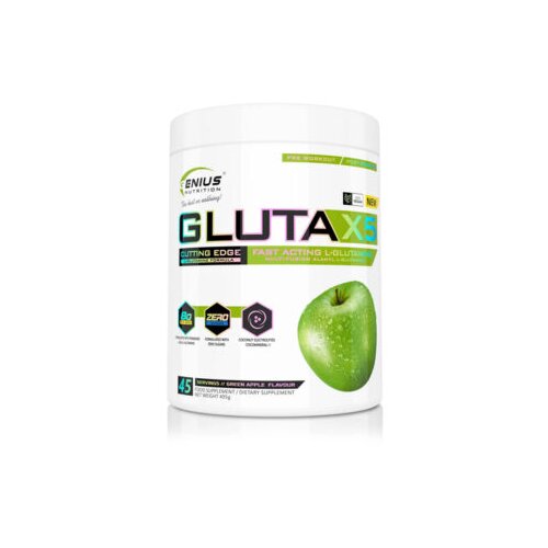 Genius Nutrition Gluta X5, Zelena jabuka, 405g Slike