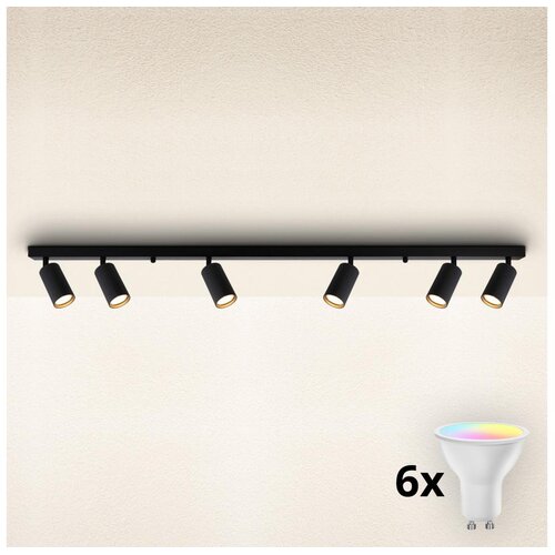  Brilagi - LED RGBW sa prigu&scaron;iva, spot rasveta SELE MODERN 6xGU10/6,5W/230V Wi-Fi crna Cene
