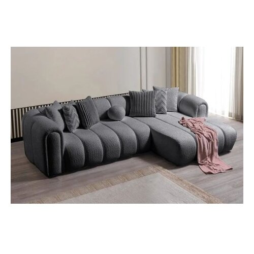 Atelier Del Sofa ugaona garnitura n line right dark grey Slike