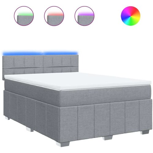 vidaXL krevet box spring s madracem svjetlosiva 160x200 cm tkanina Cijene