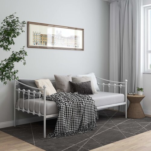 The Living Store Posteljni okvir bel kovinski 90x200 cm - Posteljni Okvir, (21529840) Slike