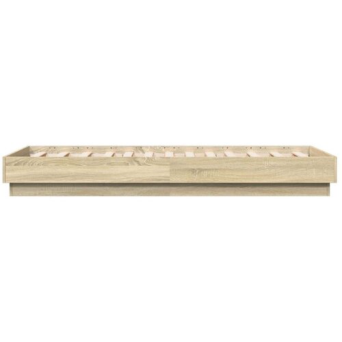  Okvir kreveta s LED svjetlima boja hrasta sonome 90 x 190 cm Slike