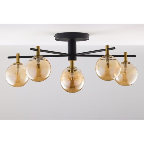Jupiter 2033 - plafonska visilica figaro 6xG9/10W/230V crna/zlatna/bež Slike