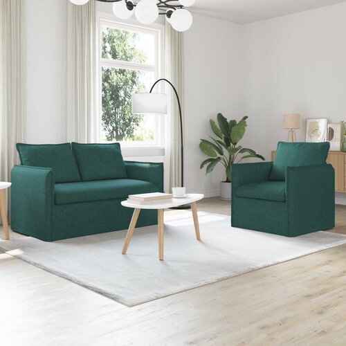  Set sofe 2 pcs Tamnozelena 136 x 82 x 85 cm Tkanina Cene
