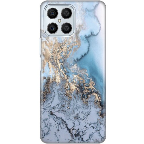  Torbica silikonska print za honor X8 blue gold marble Slike