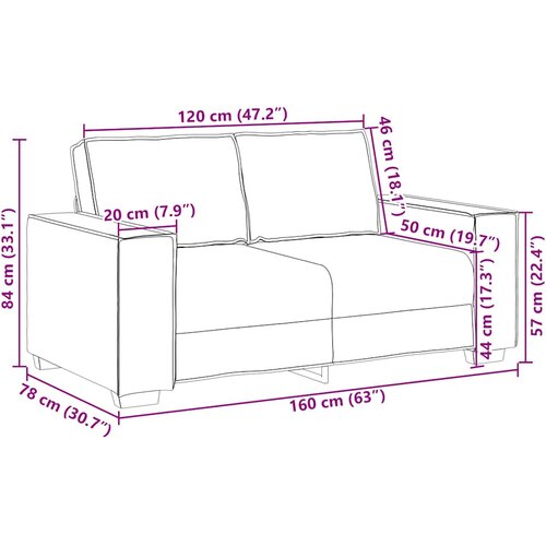  Dvodijelni set sofa s jastucima, tamno sivi bar&amp;scaron;un Slike