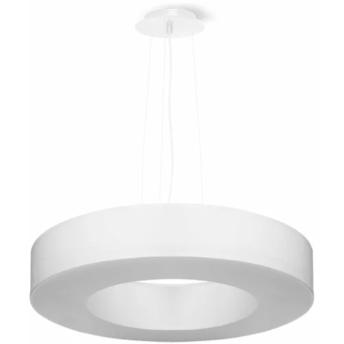 Nice Lamps Bijela viseća svjetiljka s tekstilnim sjenilom ø 50 cm Galata Slim –