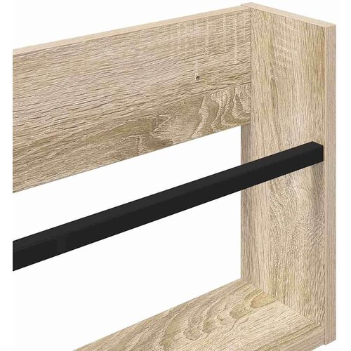  Polica za časopise s policom Zidne Sonoma hrast 60 x 12 x 30 cm Slike