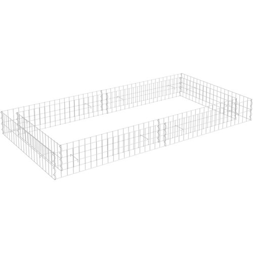 VidaXL Visoka greda gabion pocinkano jeklo 200x100x20 cm, (20606759) Slike