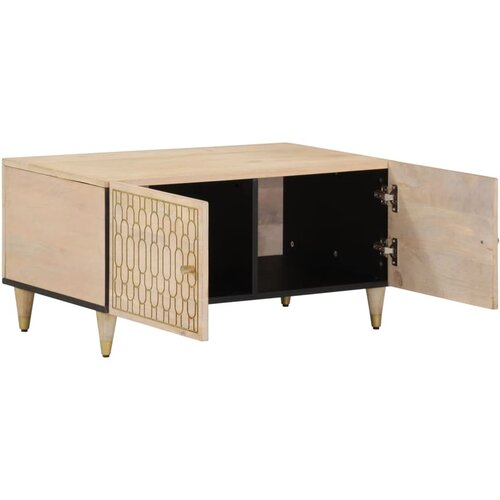 Maison Chic Klubska mizica - kavna mizica - Nizka mizica 80x50x40 cm trden mangov les, (21754845) Slike
