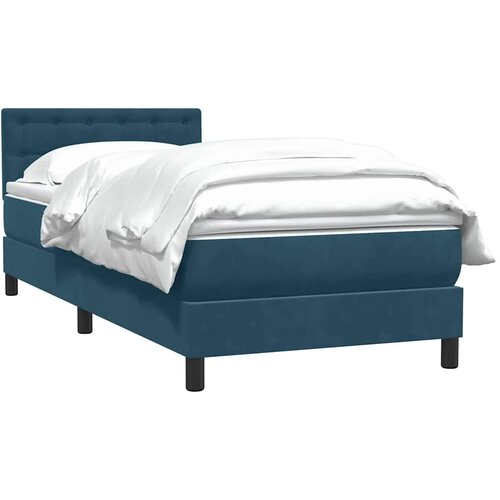 Box spring krevet s madracem tamnoplavi 80x220 cm bar&amp;scaron;unasti Slike