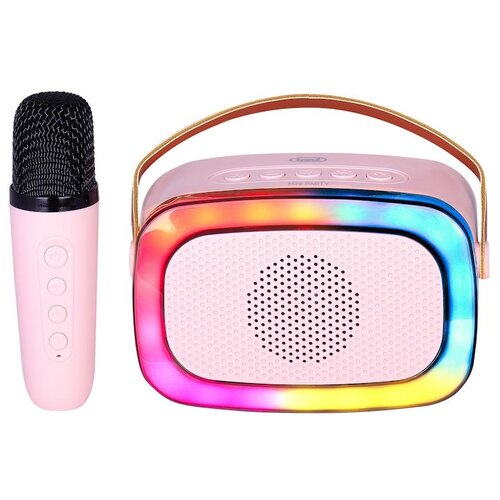 Trevi karaoke 10W, mini dimenzije, disco rasvjeta, mikrofon, roze XR 8A01 Cijene