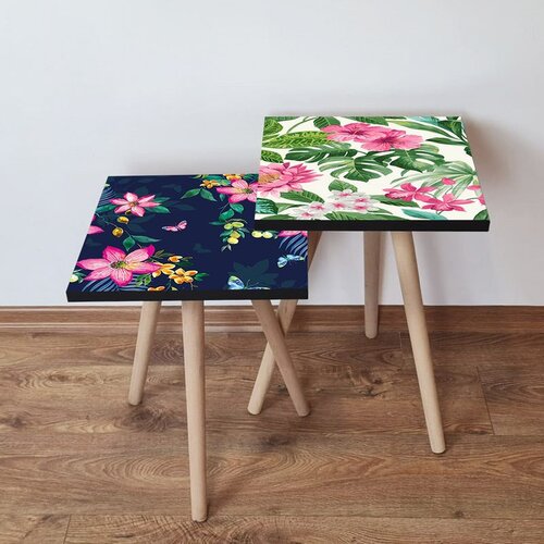 Hanah home 2Shp446 - multicolor multicolor nesting table (2 pieces) Cene