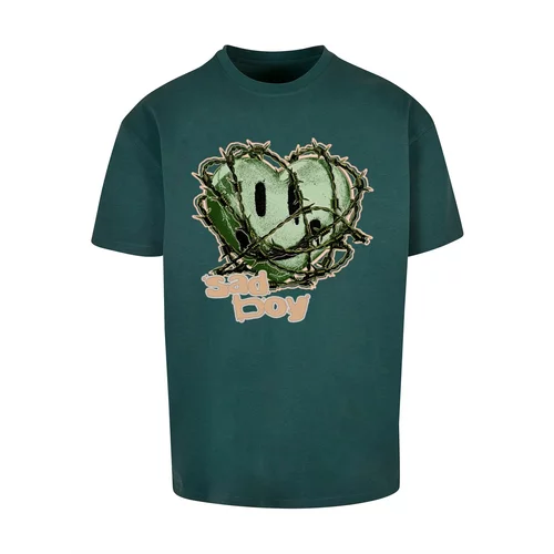 MT Upscale Majica 'Sad Boy' temno zelena / mešane barve