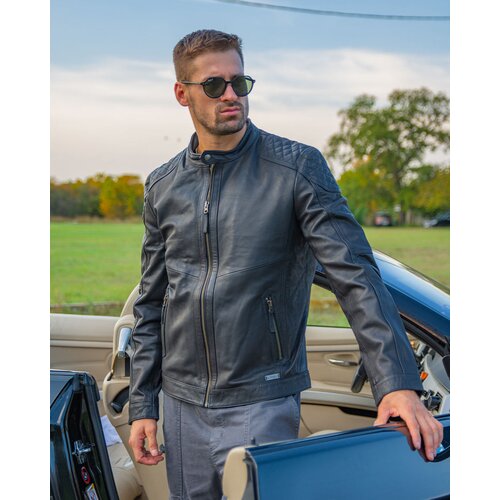 La Force Fashion mu&scaron;ka mustang kožna jakna max - crna Cene