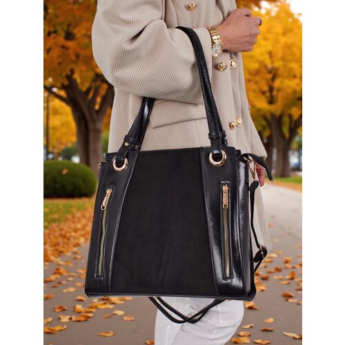 Resti Women&amp;#039;s shopper bag eco leather Silent Raven Slike