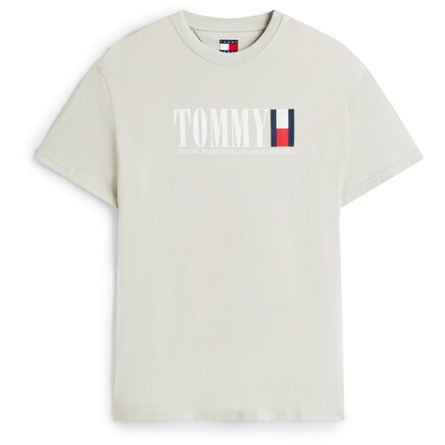 Tommy Jeans Majica mornarsko plava / pastelno zelena / crvena / bijela Slike