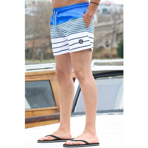 Madmext Swim Shorts - Blue - Striped Slike