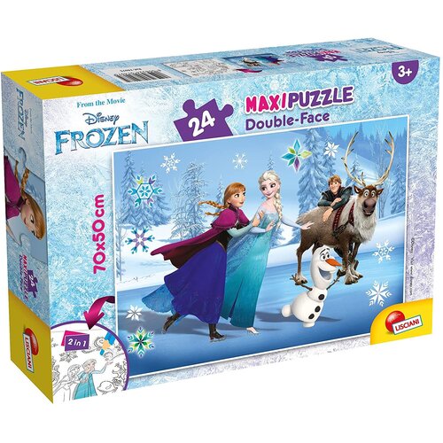 Lisciani Frozen 2 v 1 maxi puzzle s 24 kosi in pobarvanka 70x50 cm - Lisciani Cene